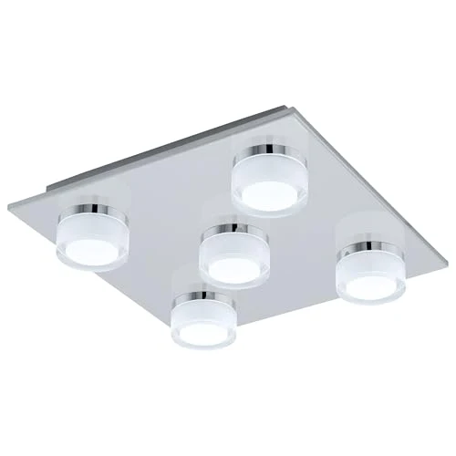 EGLO LED Deckenlampe Romendo 1,5 flammige Deckenleuchte Bad dimmbar