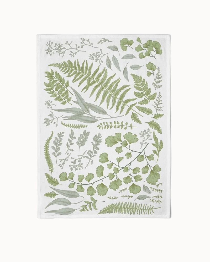chic.mic 'Geschirrtuch - Green Leaves'