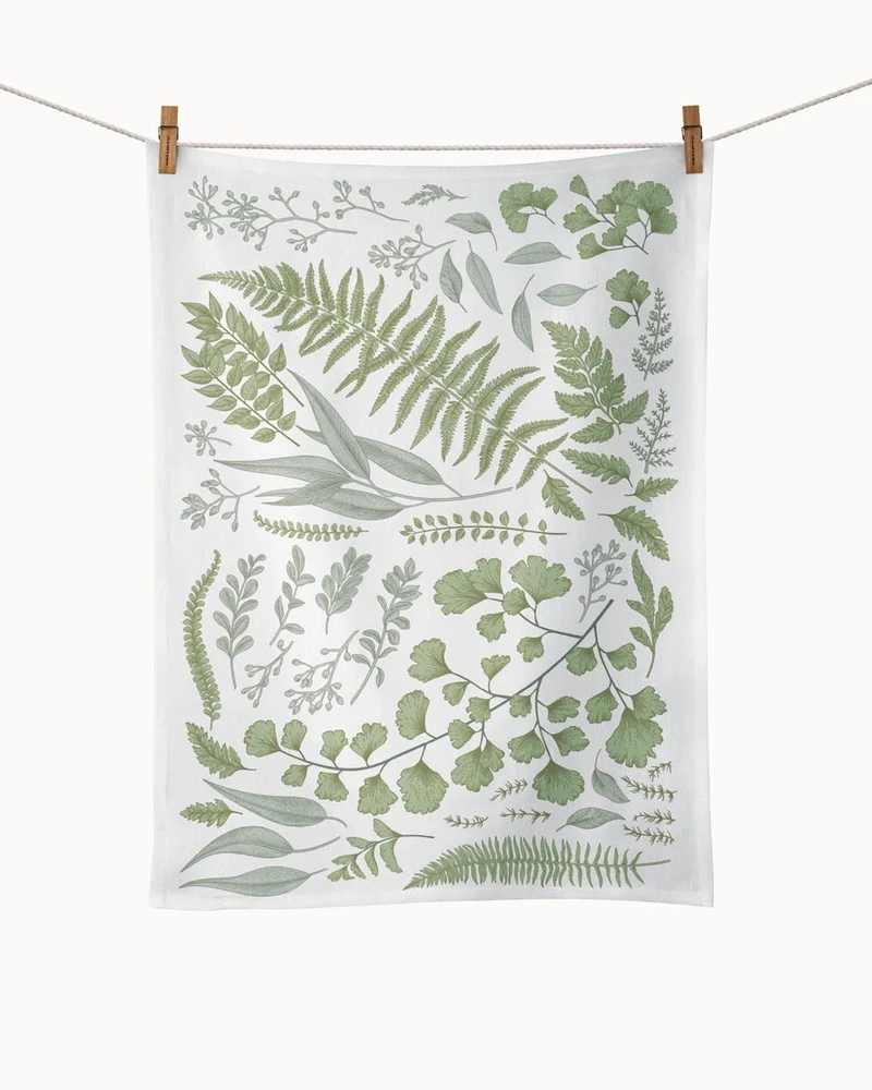 chic.mic 'Geschirrtuch - Green Leaves'