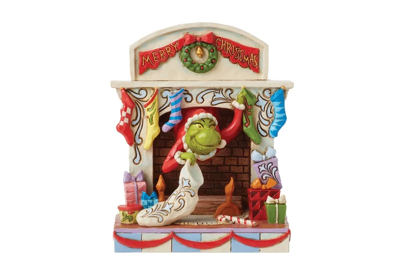 Jim Shore - Figur 'Der Grinch der aus dem Kamin schaut - 20cm' 2023