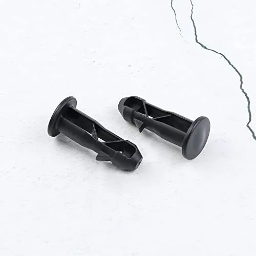 3 Paar Scharnierstifte für Mülltonnendeckel, 65mm x 18mm, schwarzer Kunststoff, passend für 240L Mülltonnen im Freien
