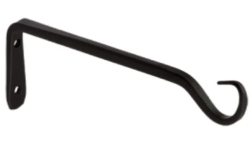 Gedotec Metall Pflanzen-Halterung | Balkon Deko BASIC aus Stahl | Blumenampel-Halter Schwarz Rustikal | Gartendeko für Hängeampeln | Pflanzen Aufbewahrung mit Schrauben