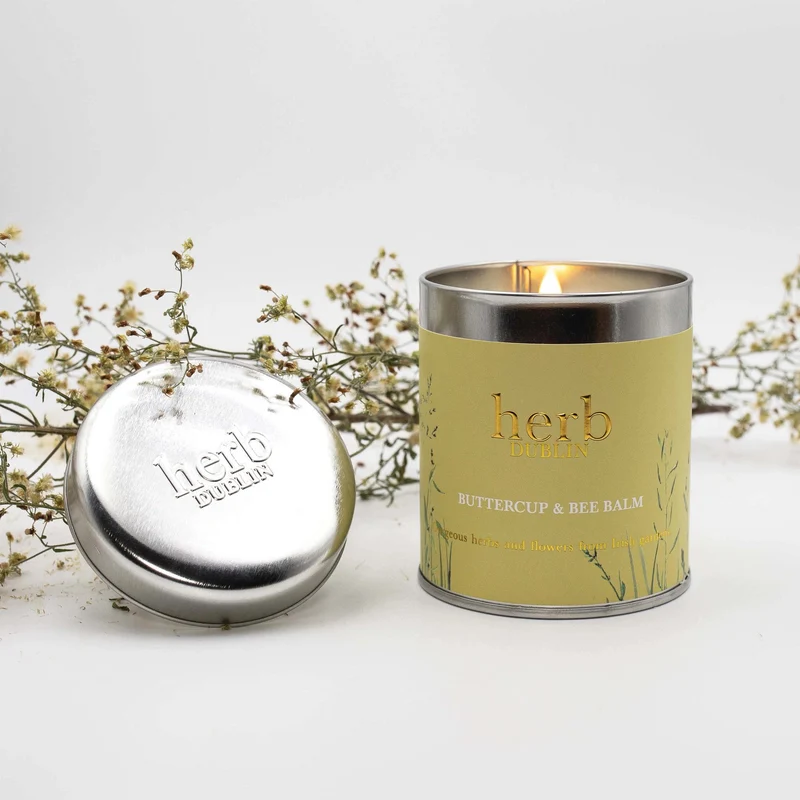 Butterblume und Bienenbalsam Zinn Kerze, herb DUBLIN