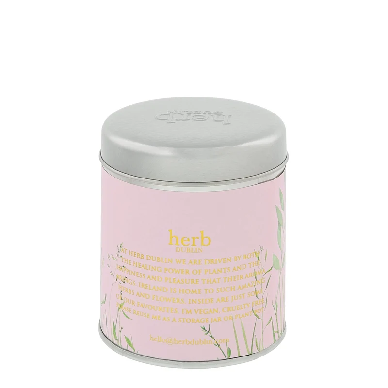 Rhabarber und frische Gartenminze Zinn Kerze, herb DUBLIN