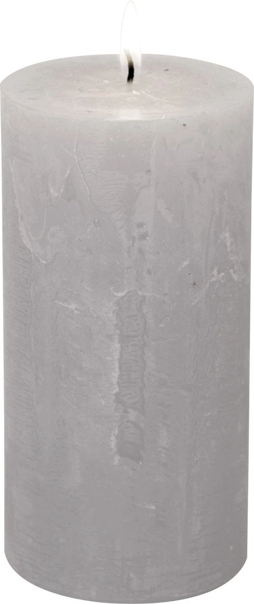 IHR 'Stumpenkerze D7 x 14cm, silver'
