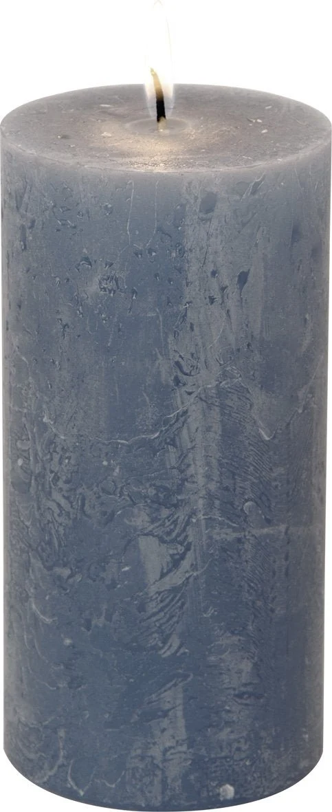 IHR 'Stumpenkerze D7 x 14cm, blau'