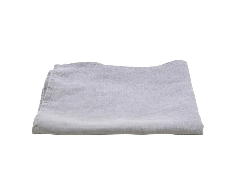 Serviette '1 Stück gewebte Leinenserviette - Warmes Grau, Solwang 40x40cm'