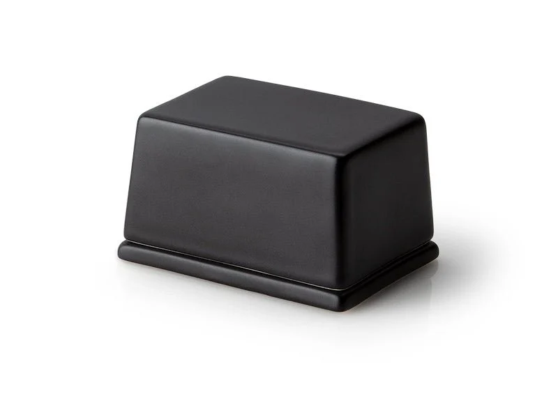Continenta - Butterdose für 125 g Butter - Keramik, schwarz