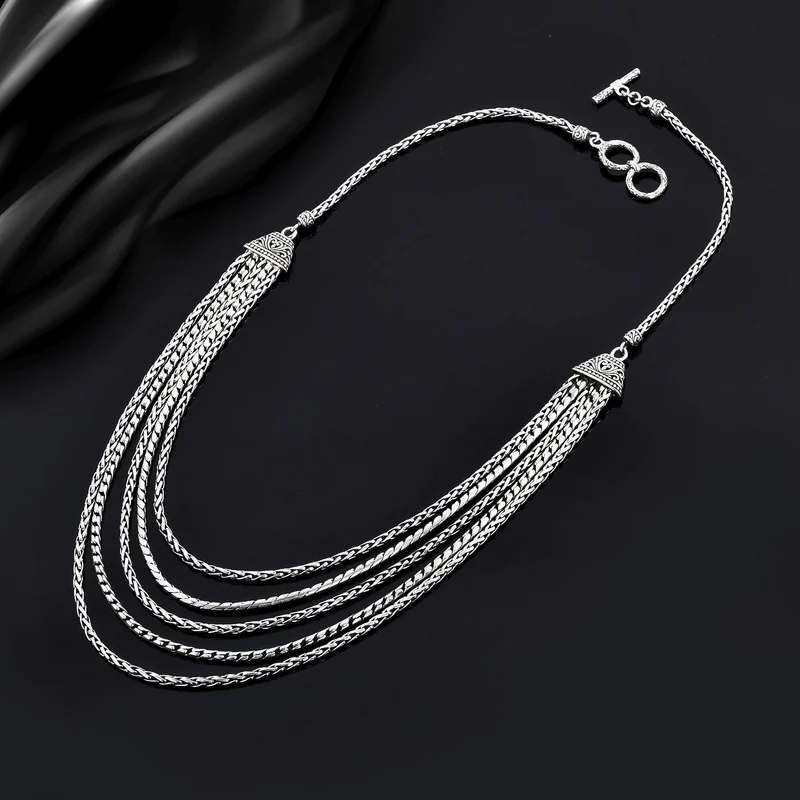 Royal Bali Kollektion - 925 Silber Halskette, ca. 50 cm, ca. 67,40g