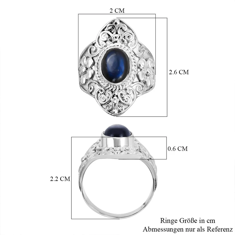 Labradorit Ring 925 Silber ca. 2.00 ct