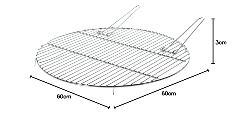 Esschert Design Grillrost für Feuerschalen, Ø ca. 59 cm