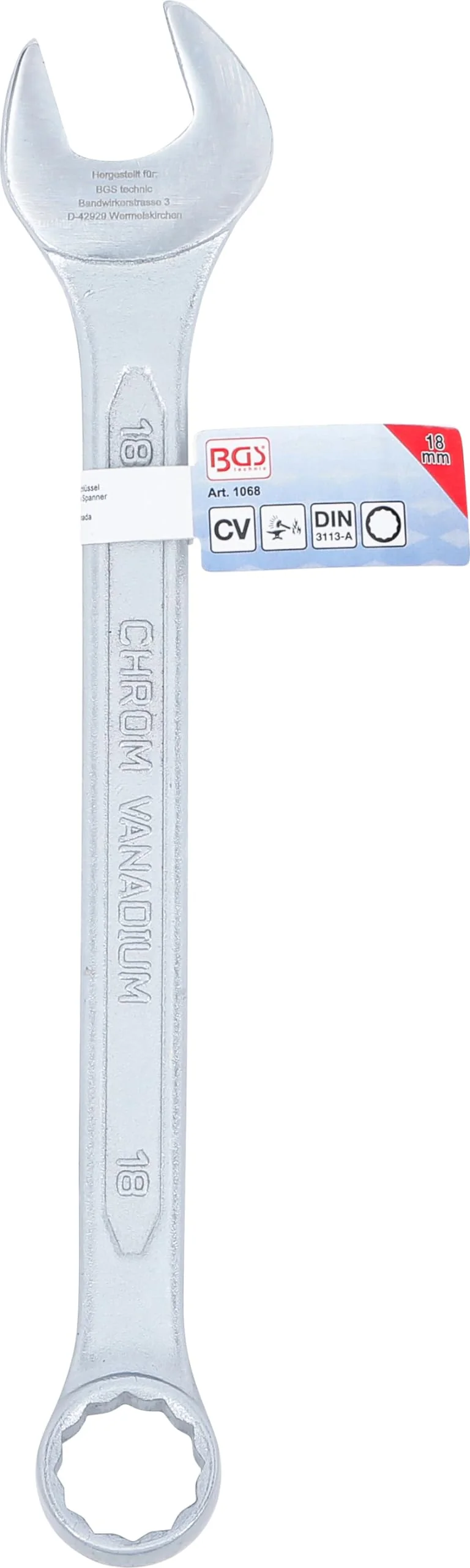BGS 1068 | Maul-Ringschlüssel | Ringmaulschlüssel | SW 18 mm