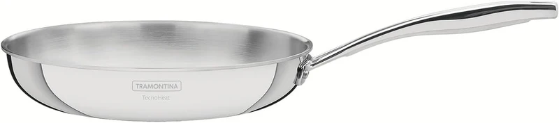 Tramontina Grano Pfanne 30 cm Edelstahl, Tri-Ply, Induktion, Unbeschichtet