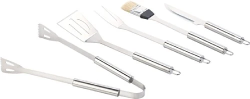 Rosenstein & Söhne Grillkoffer: Edelstahl-Grillbesteck im Aluminium-Koffer (Grillbesteckkoffer, Grillkoffer-Set, BBQ)
