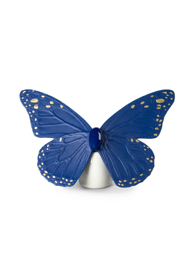 LLADRO® Figur Tiere »Schmetterlingsfigur. Goldglanz & blau - 9x14cm« 01009452