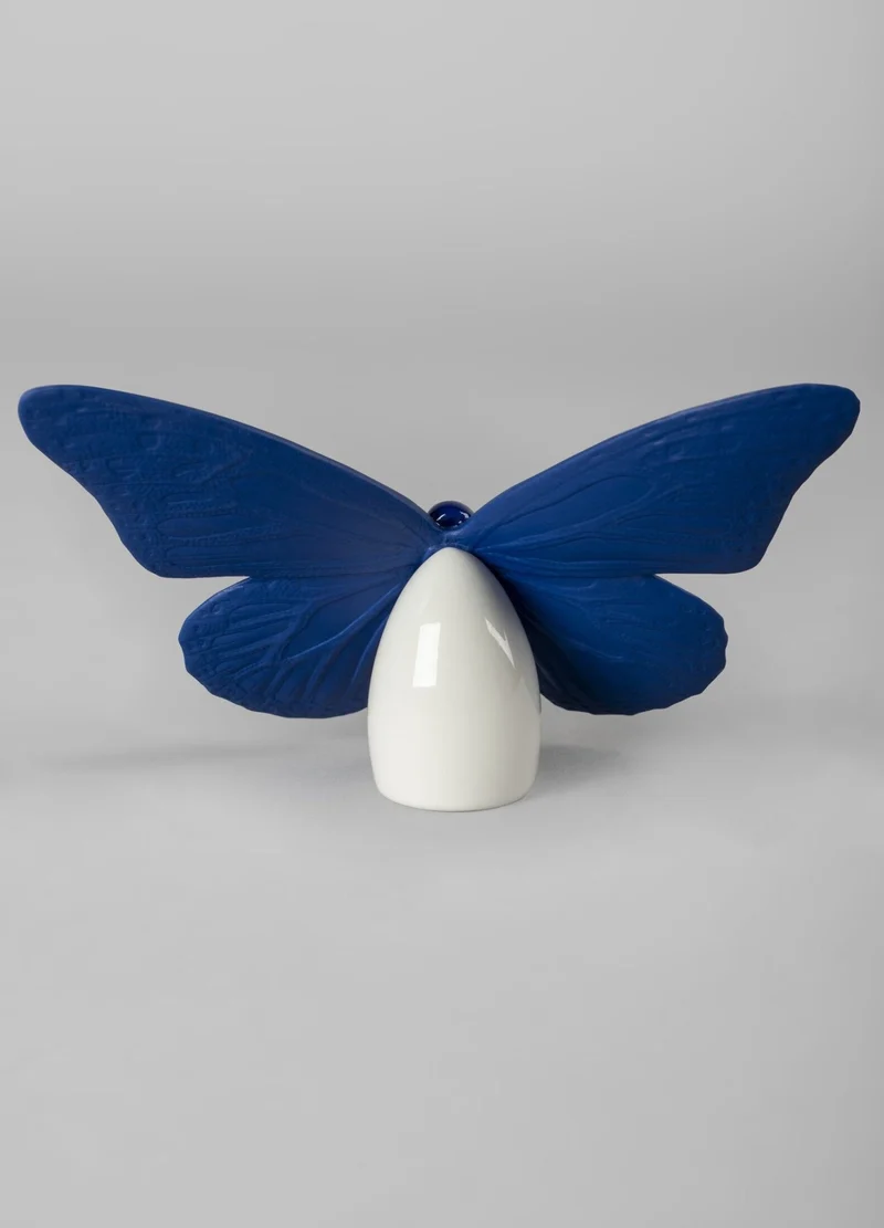 LLADRO® Figur Tiere »Schmetterlingsfigur. Goldglanz & blau - 9x14cm« 01009452
