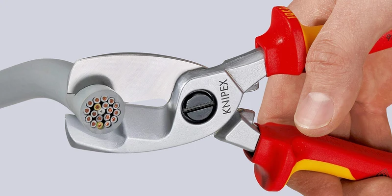 KNIPEX Kabelschere mit Doppelschneide, 200 mm, 95 16 200
