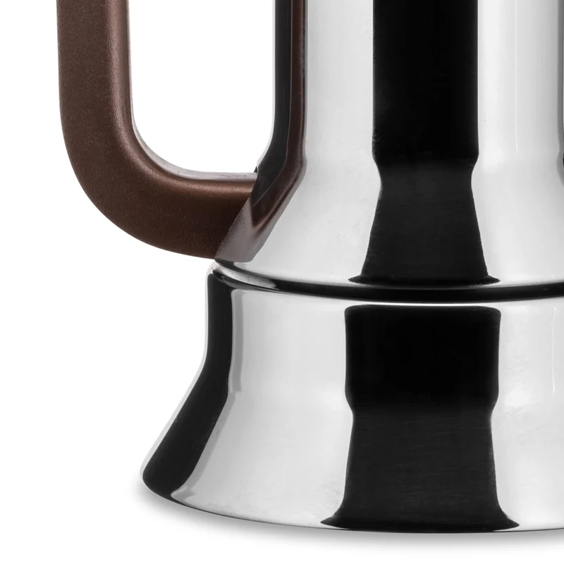 Alessi Espressomaschine 6 Tassen für Induktion, Edelstahl, silber, 15.5 x 13.5 x 27 cm, 9090/6