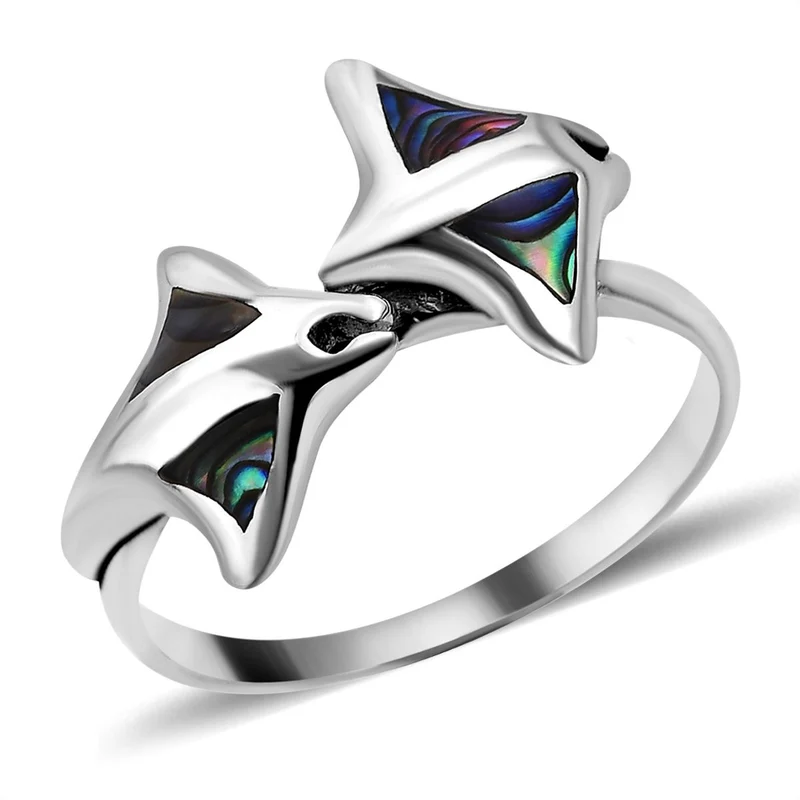 Royal Bali - Abalone Muschel Ring, 925 Silber