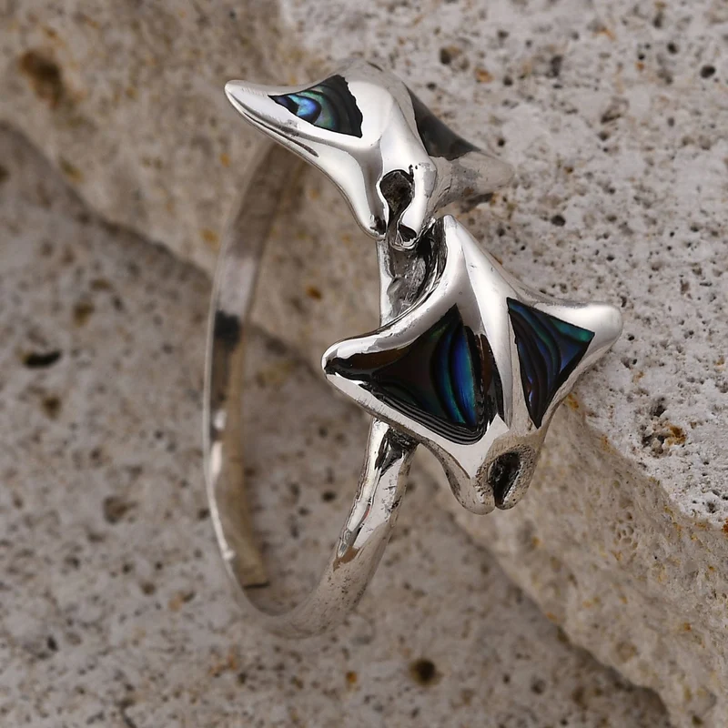 Royal Bali - Abalone Muschel Ring, 925 Silber