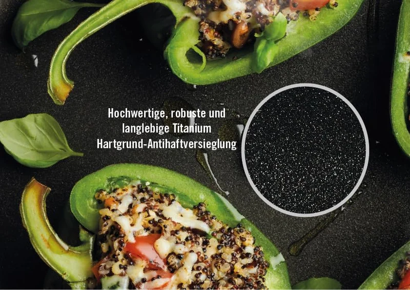 Woll Nowo Titanum Hochrandpfanne - Induktiv -, Ø 24 cm, 7 cm hoch, mit abnehmbarem Stiel - Geeignet für alle Herdarten, Aluguss, Antihaft-Versiegelung, Schwarz
