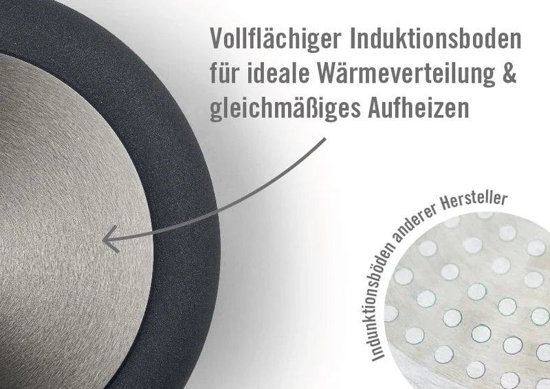 Woll Nowo Titanum Hochrandpfanne - Induktiv -, Ø 24 cm, 7 cm hoch, mit abnehmbarem Stiel - Geeignet für alle Herdarten, Aluguss, Antihaft-Versiegelung, Schwarz