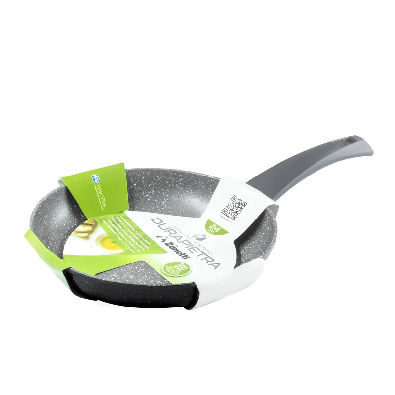 Zanetti Durapietra Antihaft-Pfanne, geeignet für alle Herdarten einschließlich Induktion, formstabiler Boden, dicke Beschichtung, Soft-Touch-Griff, Durchmesser 18 cm