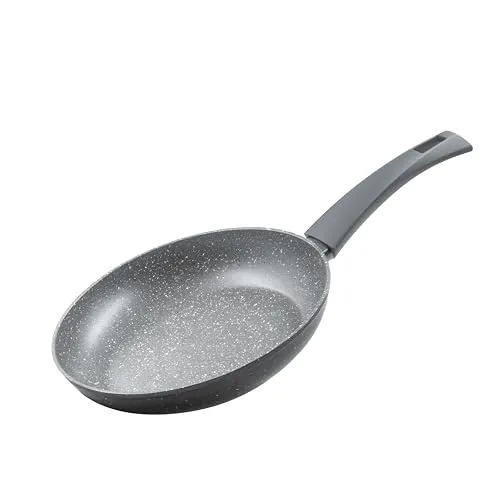 Zanetti Durapietra Antihaft-Pfanne, geeignet für alle Herdarten einschließlich Induktion, formstabiler Boden, dicke Beschichtung, Soft-Touch-Griff, Durchmesser 18 cm