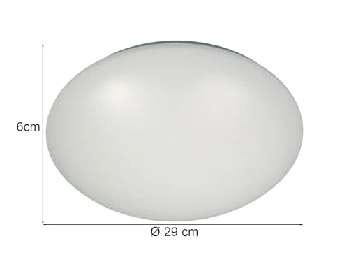 Niermann Standby Deckenleuchte 29 cm, 1 flammige Wandleuchte, Deckenleuchte aus Stahl und Kunststoff, Farbe: Weiß, Fassung: E27, für Bad, Flur, Keller, Garage, Treppenhaus