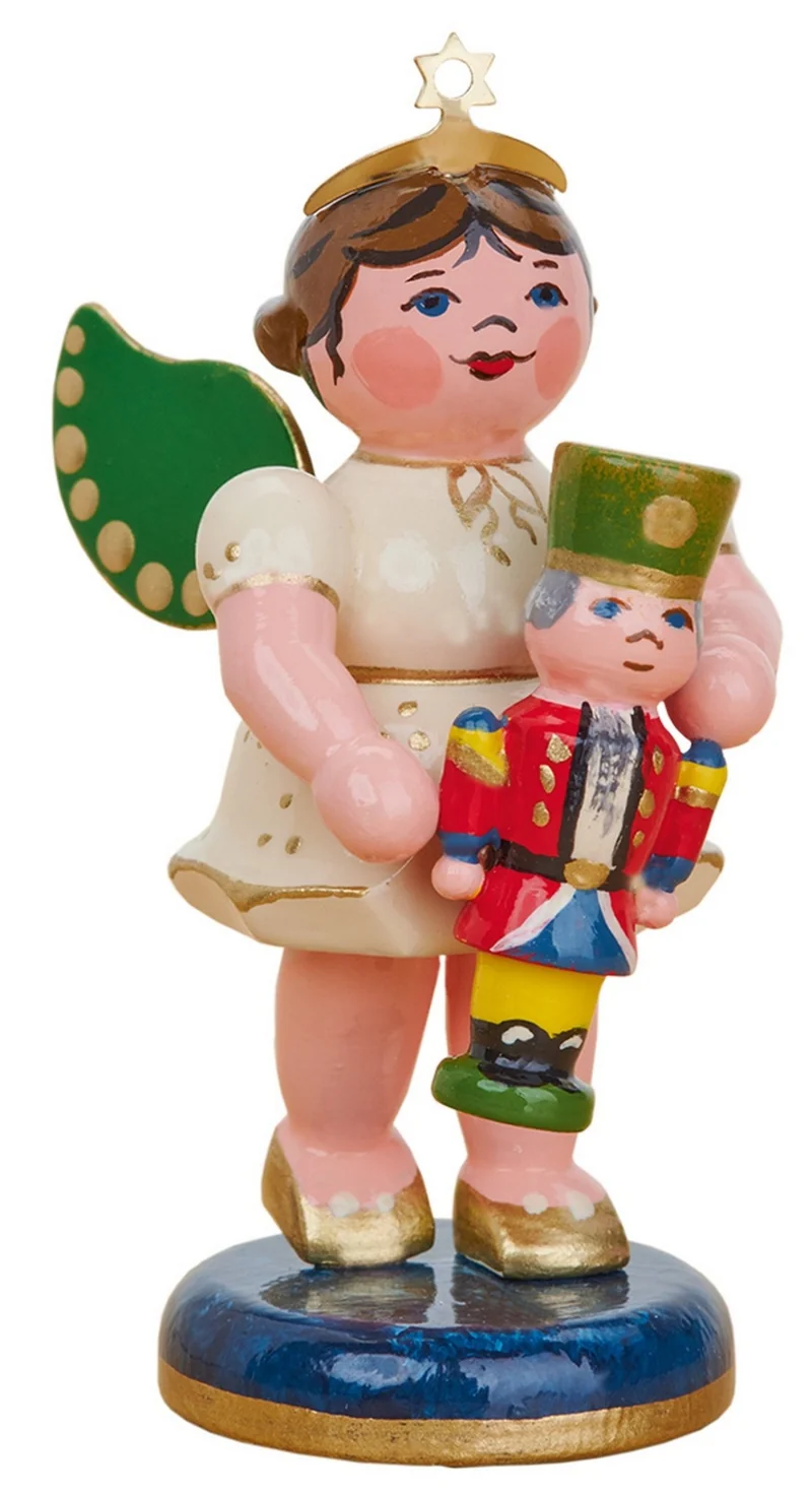Hubrig Volkskunst 'Engel mit Nussknacker 6,5cm'