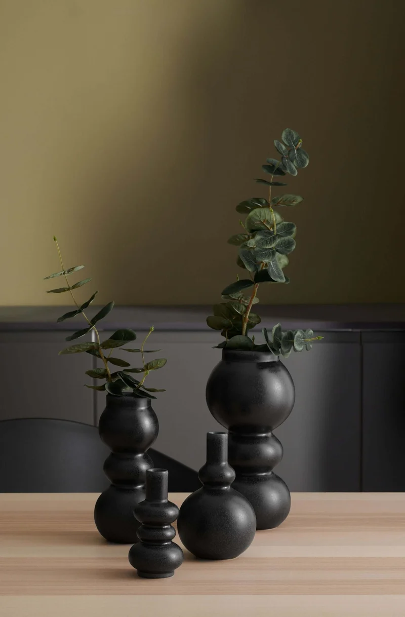 ASA 'Vase, black iron, H15,5cm'