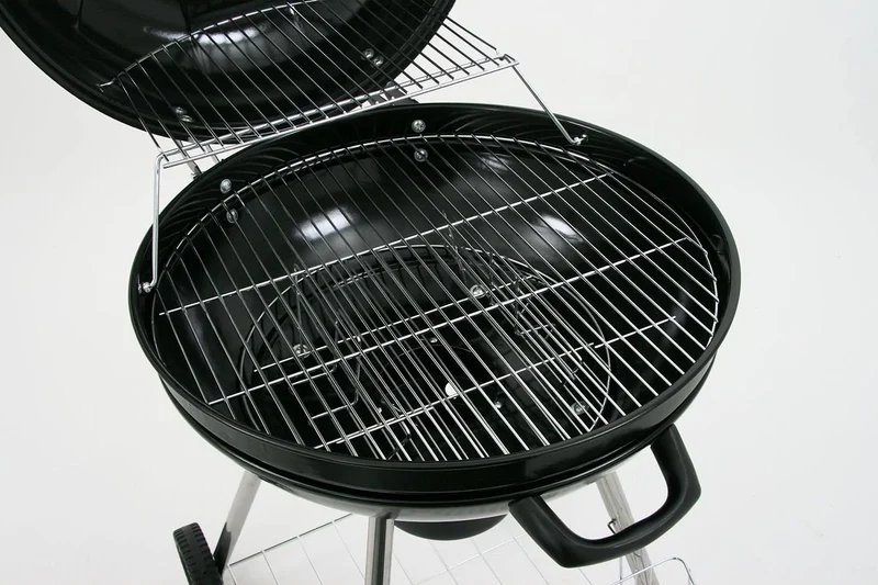 BBQ-Toro Kugelgrill Birch 57 cm | Grillfläche Ø 55 cm | Holzkohlegrill mit Deckel und abnehmbaren Aschekasten | schwarz | Rundgrill | BBQ Grill mit Lüftungsschieber, Barbecue Grill Holzkohle