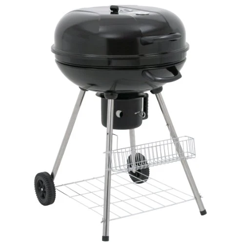 BBQ-Toro Kugelgrill Birch 57 cm | Grillfläche Ø 55 cm | Holzkohlegrill mit Deckel und abnehmbaren Aschekasten | schwarz | Rundgrill | BBQ Grill mit Lüftungsschieber, Barbecue Grill Holzkohle