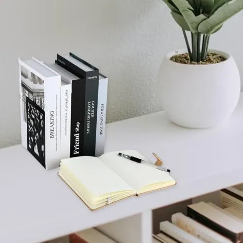 wenrescry Buchstützen, 4 Stück (2 Paare) im stilvollen baumförmigen Design, rutschfeste Basis, robuste Konstruktion, ideal für Schreibtische, Bücherregale und Dekoration am Arbeitsplatz