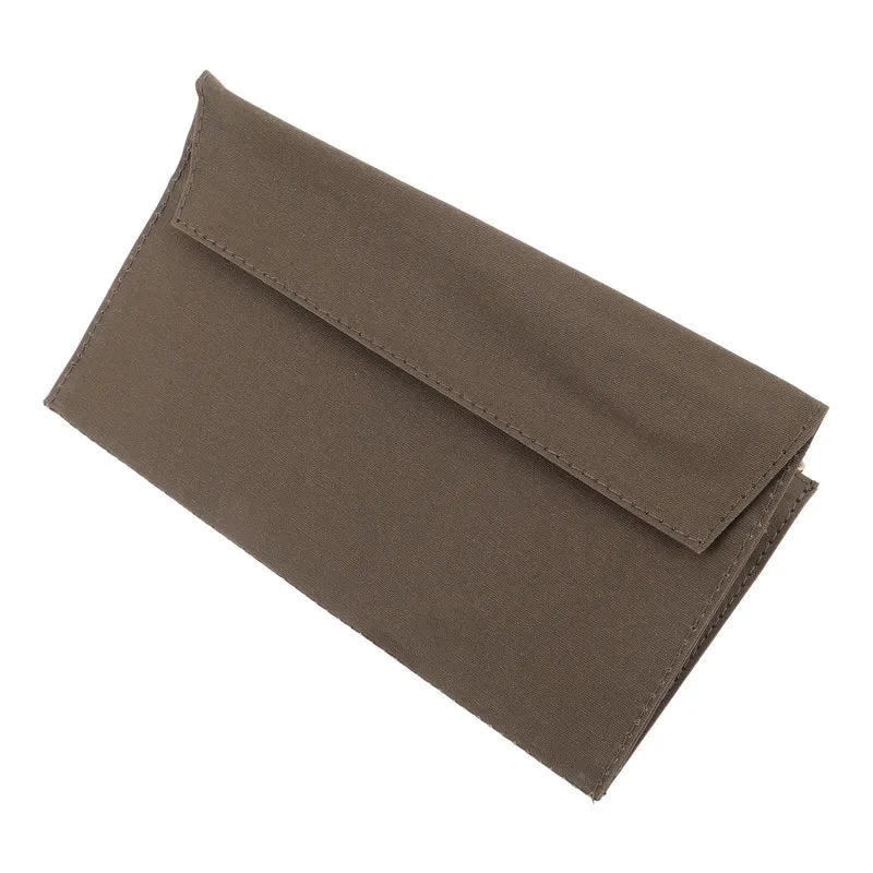 PATKAW Canvas Reißverschlusstasche für Reiseplaner, Aufbewahrungshülle für Notizbücher, multiple compartments, secure zipper design, office and journaling, Olivgrün