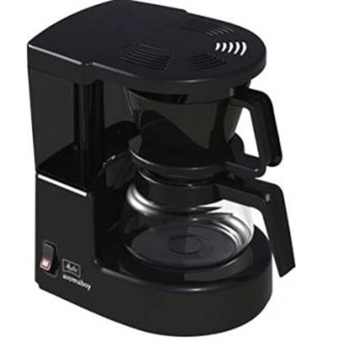 Melitta Aromaboy – kleine Filterkaffeemaschine mit Glaskanne, für bis zu 2 Tassen Kaffee, in Schwarz