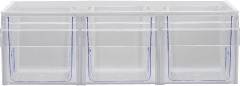 Westmark Schüttengehäuse, Mit drei Schütten, Fassungsvermögen: je 1 l, Kunststoff, Milano, Transparent/Weiß, 76072240