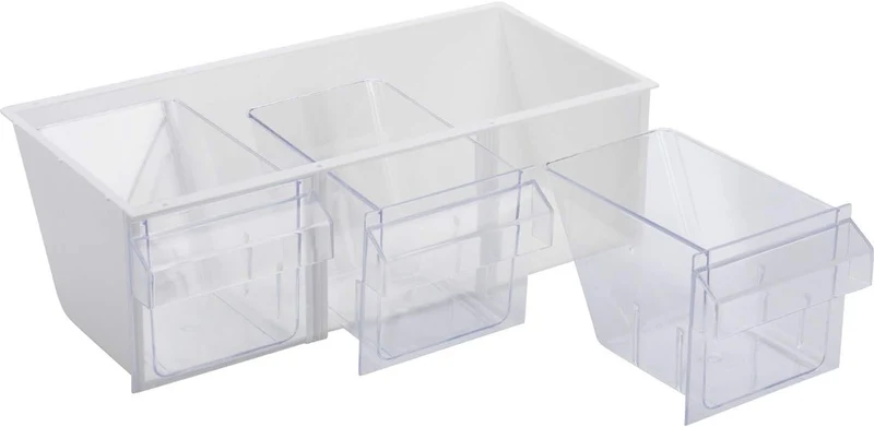 Westmark Schüttengehäuse, Mit drei Schütten, Fassungsvermögen: je 1 l, Kunststoff, Milano, Transparent/Weiß, 76072240