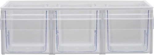 Westmark Schüttengehäuse, Mit drei Schütten, Fassungsvermögen: je 1 l, Kunststoff, Milano, Transparent/Weiß, 76072240