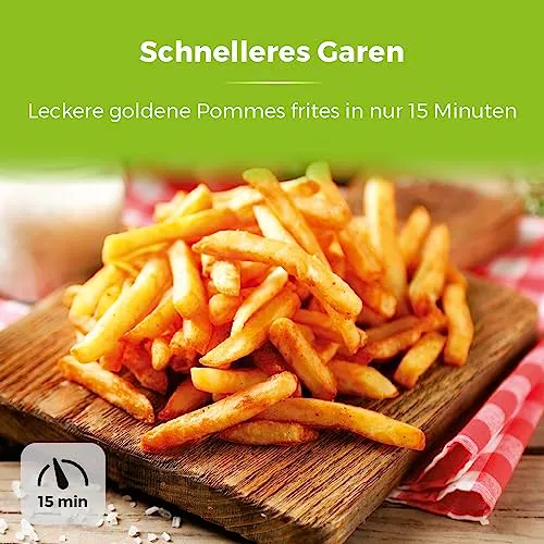 Tower T17021 Heißluftfritteuse für die Ganze Familie mit Schneller Luftzirkulation - 60-Minuten-Timer - Airfryer 4,3L 1500W - Schwarz