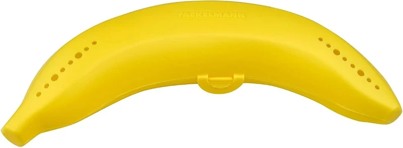 Fackelmann Bananentresor, Aufbewahrungsbox für Bananen, robuster Behälter aus Kunststoff (Farbe: Gelb), Menge: 1 Stück