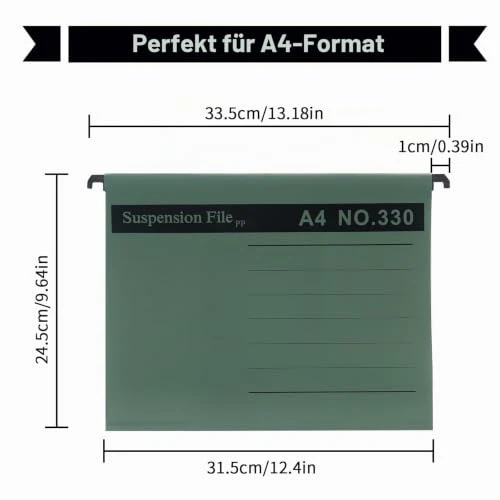 30 Stück Hängemappen A4,mit Tabs und Karteneinsätzen(Gemischte Farben)