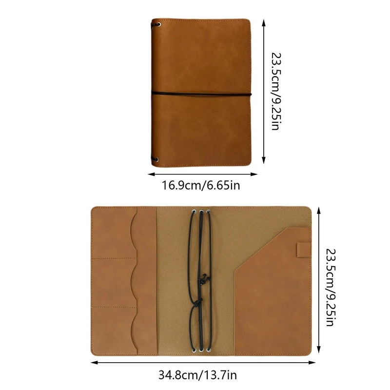 Générique Notizbuch A5 Schutzhülle Notizbuch aus PU-Leder Retro