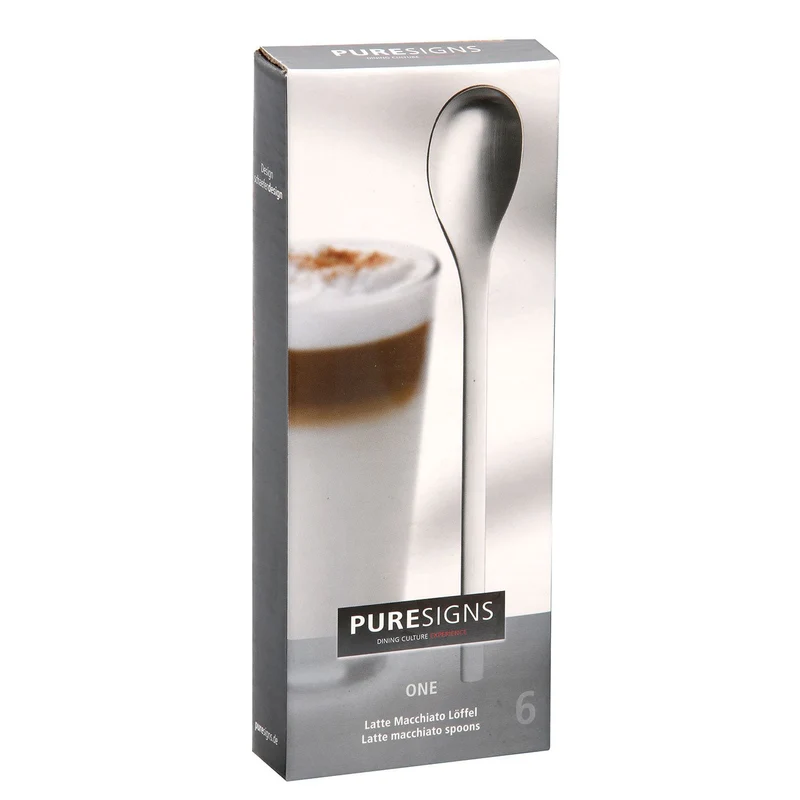 PureSigns 'Latte Macchiato Löffel ONE Extra matt, 6 Stück'