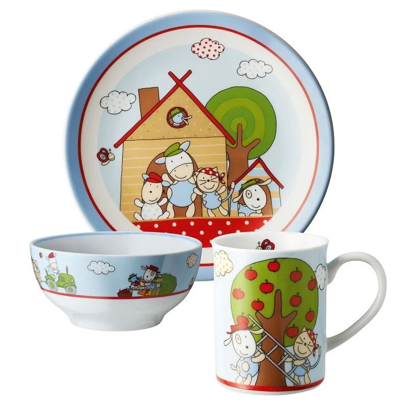 PureSigns 'Kinderporzellan 3-tlg. ONE Ferme'