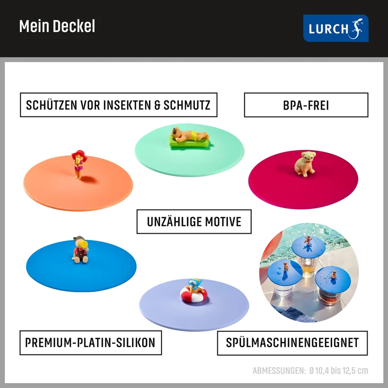 LURCH 'Mein Deckel Biergarten "Toni Tuba" D10.5cm silikon'