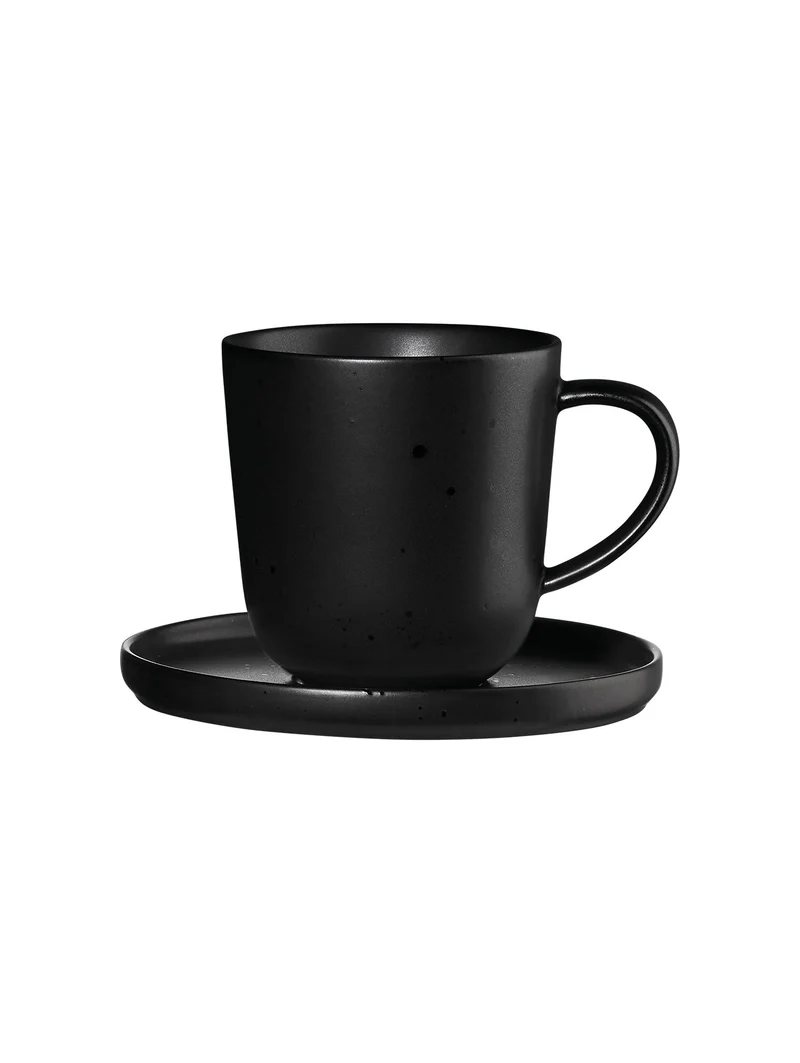 ASA - Espressotasse mit Unterteller, schwarz, kuro, coppa, 0.08l