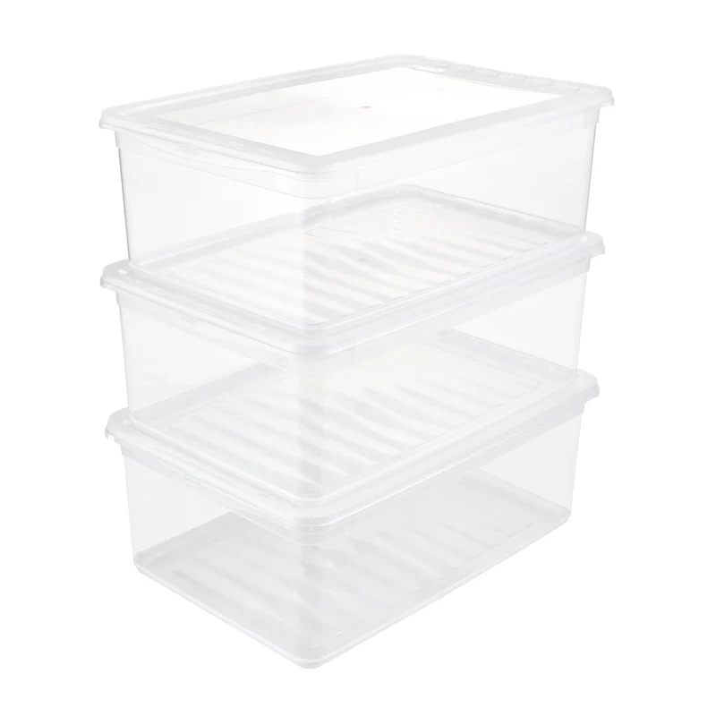 keeeper bea Aufbewahrungsboxen, 3er-Set, 3 x 11 l, Transparent