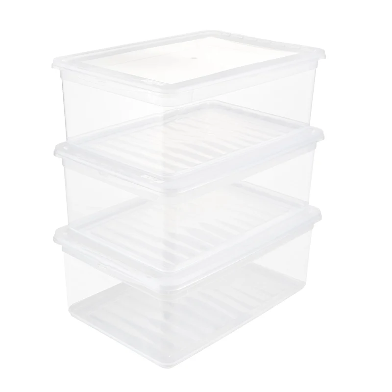 keeeper bea Aufbewahrungsboxen, 3er-Set, 3 x 11 l, Transparent