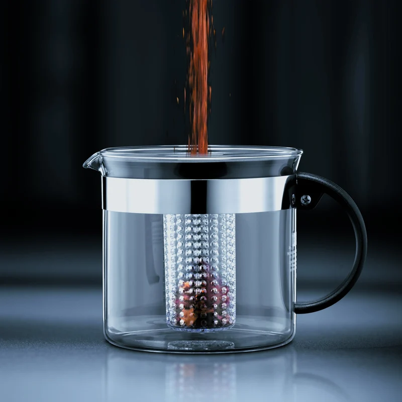 Bodum 1880-01 Teapress 1,5l schwarz Teapot Bistro Nouveau